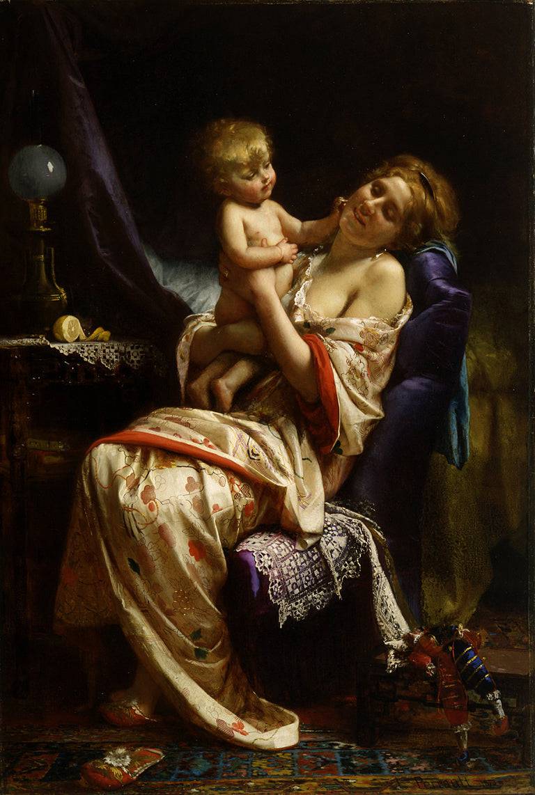 Maternity by Léon Bazile Perrault, hand-painted portrait oil painting reproduction on canvas