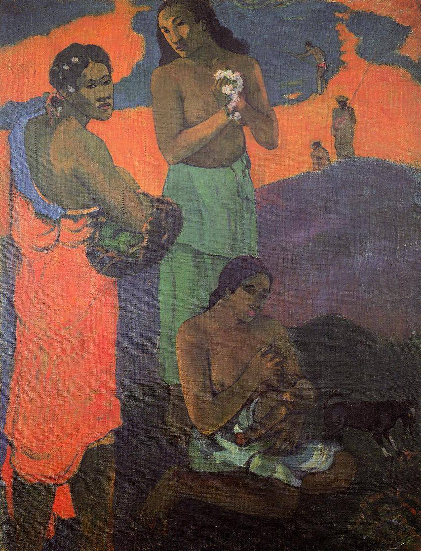 Maternity (Three Women on the Seashore) - Paul Gauguin