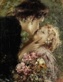 Maternity by Vincenzo Irolli — hand-painted portrait oil painting reproduction on canvas