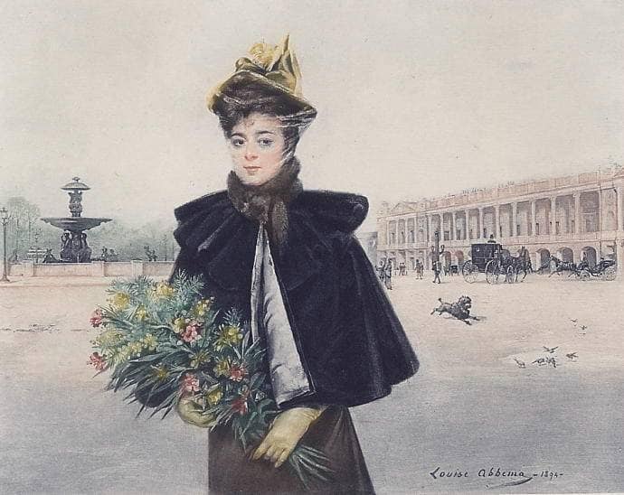 Matin dâavril by Louise Abbéma — hand-painted portrait oil painting reproduction on canvas