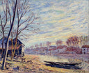 Matrat Cottages by Alfred Sisley — seascapes oil painting wall art, Impressionism