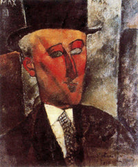 Max Jacob by Amedeo Modigliani — hand-painted portrait oil painting reproduction on canvas