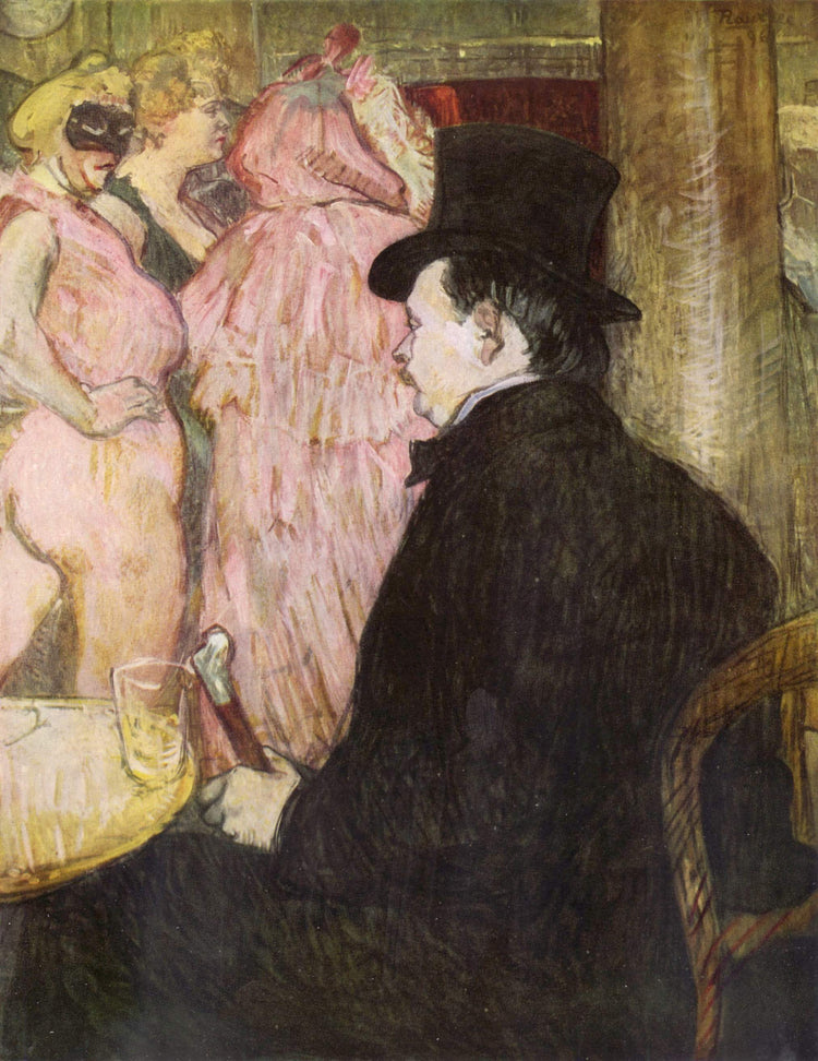 Maxime Dethomas At the Ball of the Opera - Henri de Toulouse-Lautrec