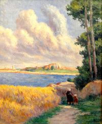 Kermouster, The Way by Maximilien Luce — hand-painted landscape oil painting reproduction on canvas