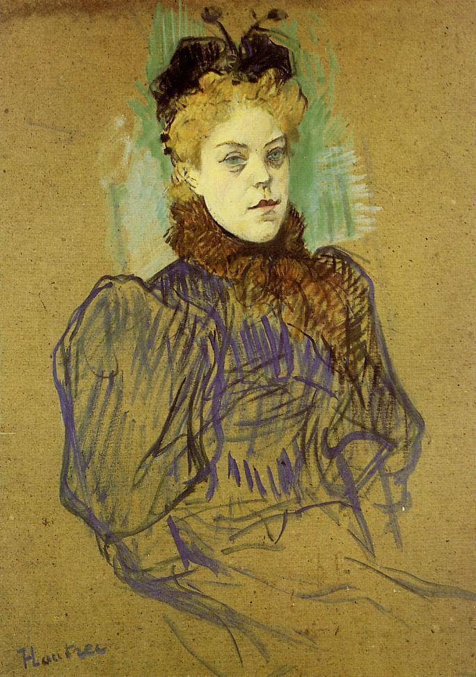 May Milton by Henri de Toulouse-Lautrec — hand-painted portrait oil painting reproduction on canvas