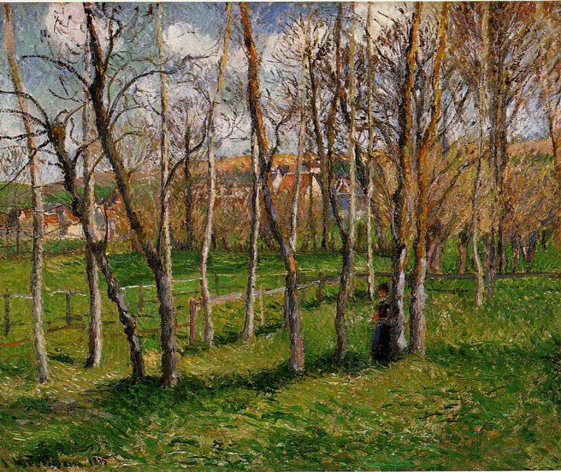 Meadow at Bazincourt - Camille Pissarro