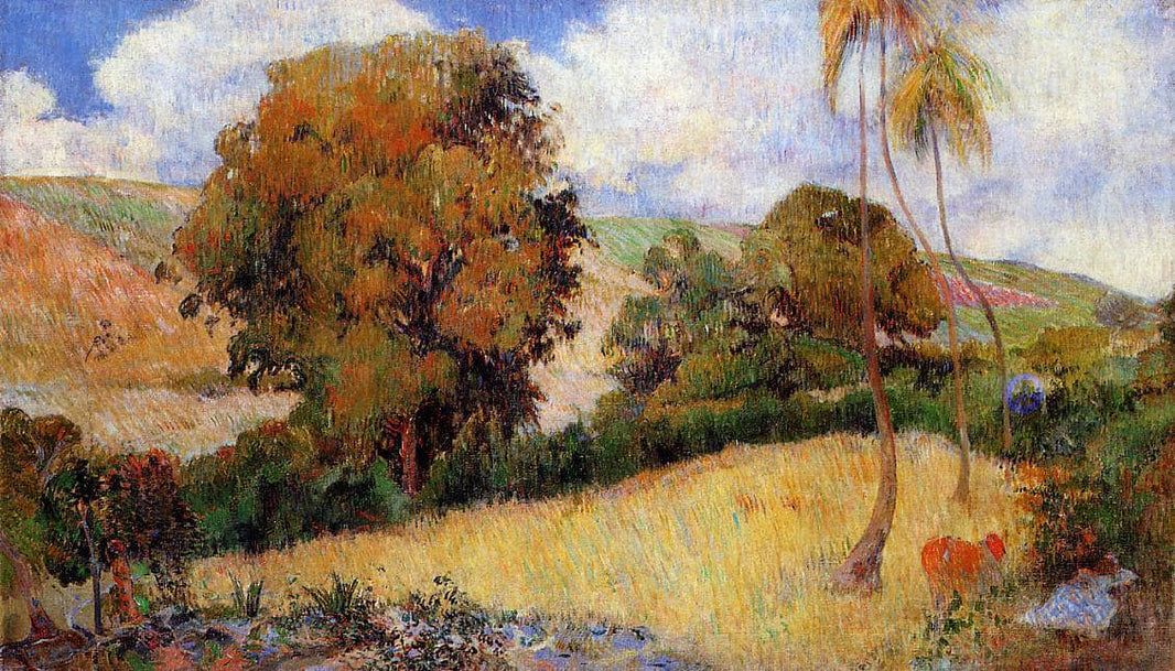 Meadow in Martinique by Paul Gauguin — hand-painted botanical oil painting reproduction on canvas