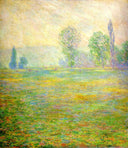 Meadows in Giverny by Claude Monet — hand-painted botanical oil painting reproduction on canvas