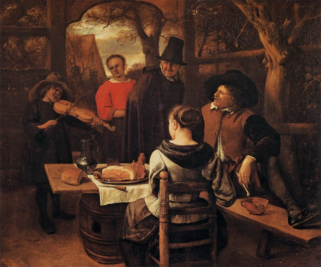 Meal by Jan Steen — hand-painted cultural oil painting reproduction on canvas
