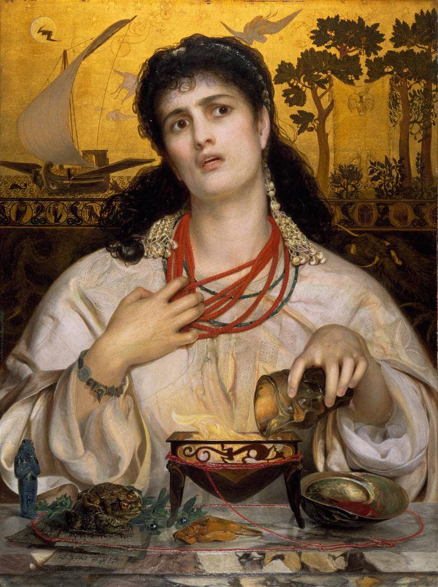 Medea by Frederick Sandys — hand-painted portrait oil painting reproduction on canvas