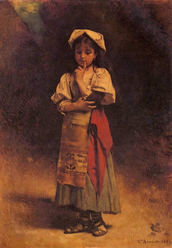 Meditation by Leon Bonnat, hand-painted portrait oil painting reproduction on canvas