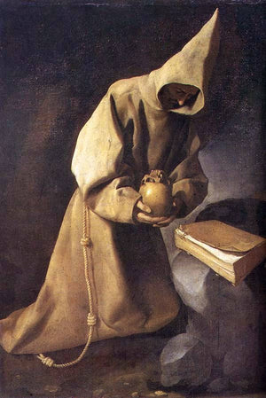 Meditation of St. Francis - Francisco de Zurbaran