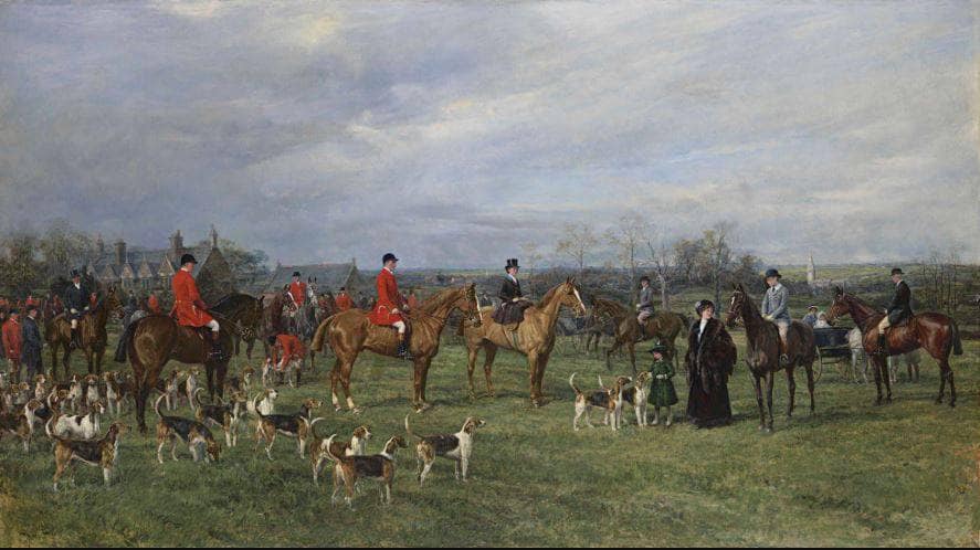 Meet of the Quorn Hounds at Kirby Gate