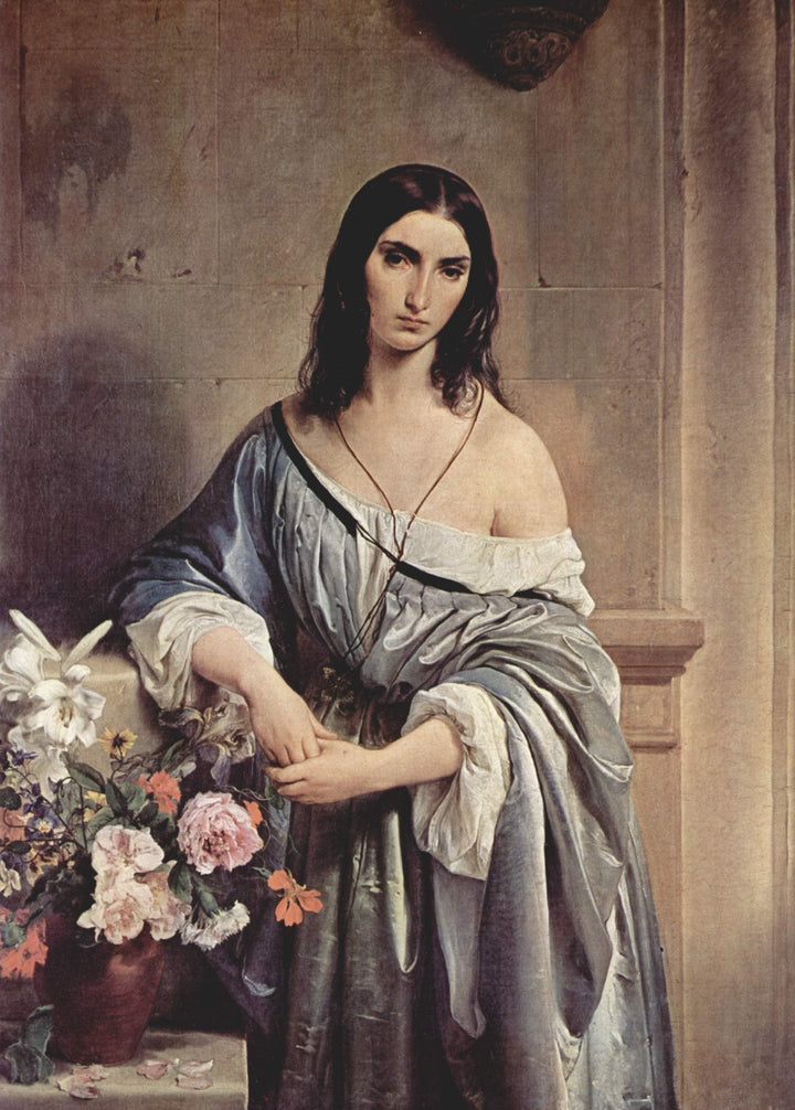 Melancholic Thoughts by Francesco Hayez — hand-painted portrait oil painting reproduction on canvas