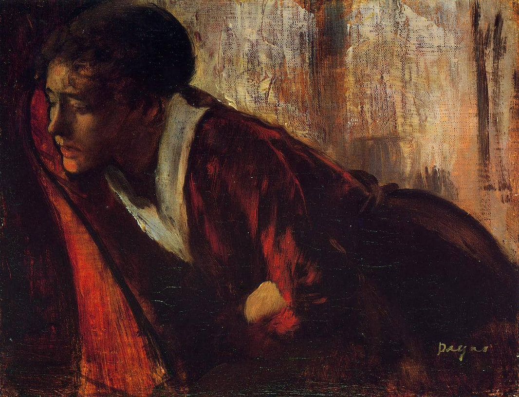 Melancholy by Edgar Degas — hand-painted portrait oil painting reproduction on canvas