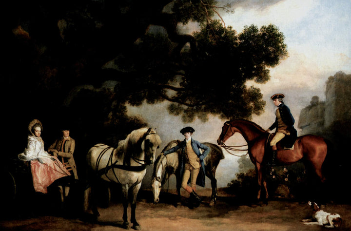 Melbourne and Milbanke Families by George Stubbs — hand-painted animal oil painting reproduction on canvas