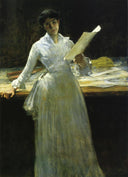 Memories by William Merritt Chase — hand-painted portrait oil painting reproduction on canvas