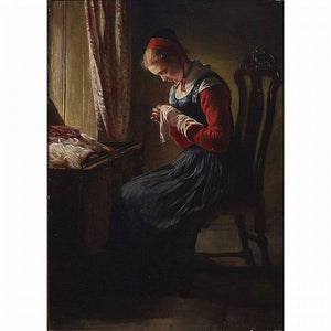 Mending time - Elisabeth Jerichau-Baumann