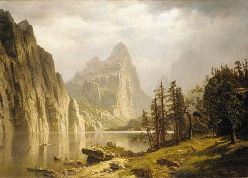 Merced River, Yosemite Valley by Albert Bierstadt — hand-painted botanical oil painting reproduction on canvas