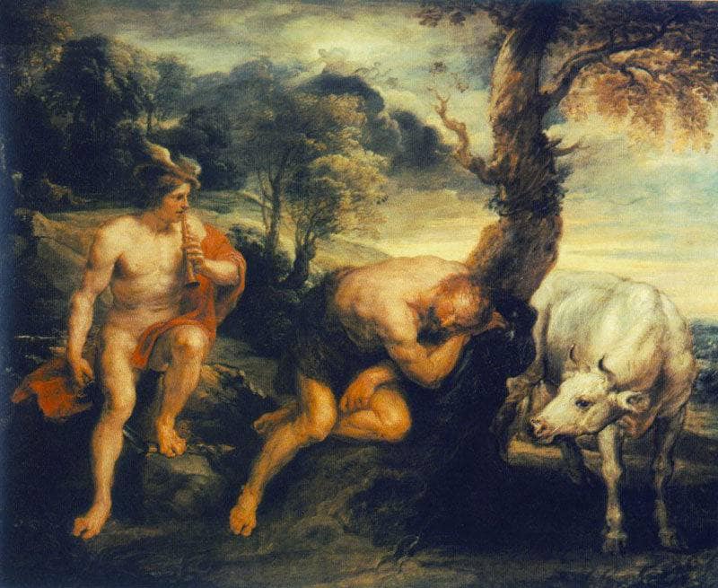 Mercury and Argus by Peter Paul Rubens — hand-painted animal oil painting reproduction on canvas