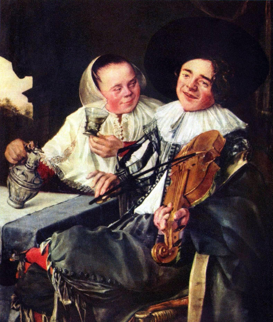 Merry Company by Judith Leyster — hand-painted portrait oil painting reproduction on canvas
