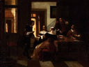 Merry Society by Johannes Vermeer — hand-painted portrait oil painting reproduction on canvas