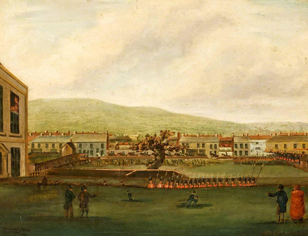 Merthyr Riots by Penry Williams — hand-painted landscape oil painting reproduction on canvas