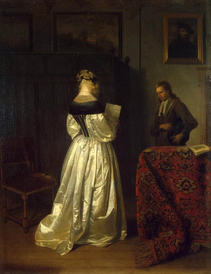 Messenger by Gerard Terborch — hand-painted portrait oil painting reproduction on canvas