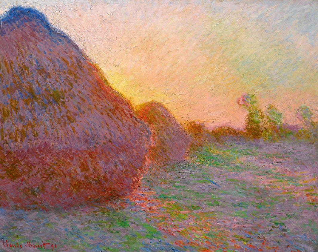 Haystacks by Claude Monet — hand-painted landscape oil painting reproduction on canvas