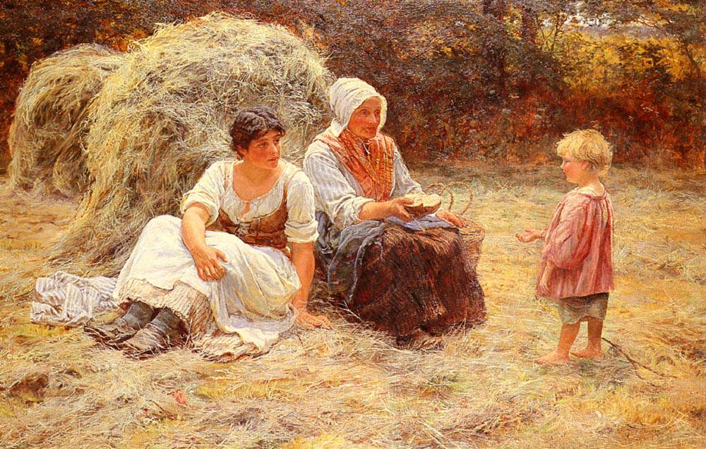 Midday rest by Frederick Morgan, hand-painted portrait oil painting reproduction on canvas
