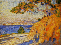 Midi Landscape by Theo van Rysselberghe — hand-painted botanical oil painting reproduction on canvas