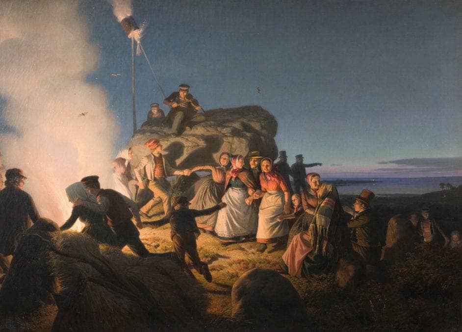 Midsummer Eve by Jørgen Sonne — hand-painted cultural oil painting reproduction on canvas