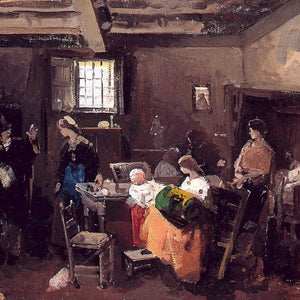 Milanese life scene in an interior