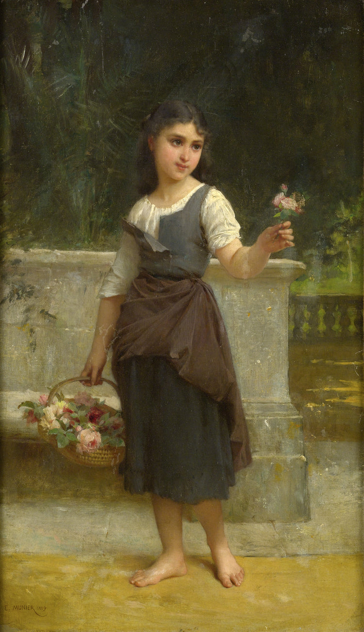 The flower girl - Émile Munier