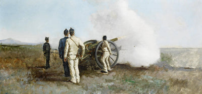 Military maneuvers in front of Vesuvius