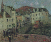 Mill at Pont Aven by Gustave Loiseau — hand-painted botanical oil painting reproduction on canvas