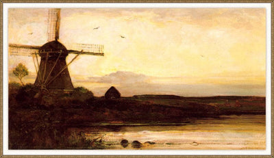 Mill in the evening in apartment