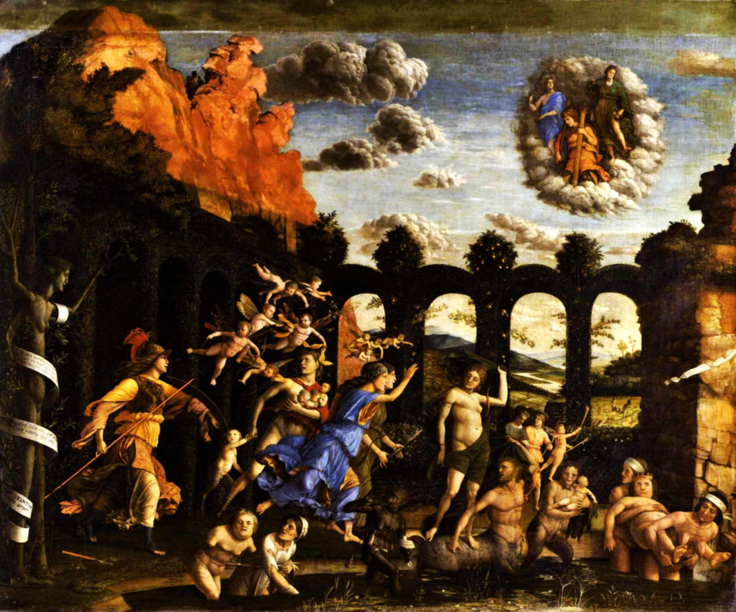 Minerva Chasing the Vices from the Garden of Virtue by Andrea Mantegna — hand-painted cultural oil painting reproduction on canvas