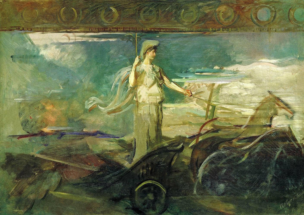 Minerva in a Chariot by Abbott Handerson Thayer — hand-painted abstract oil painting reproduction on canvas