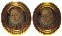 Miniature of Anna Maria Vasa and WÅadysÅaw Vasa by Martin Kober — hand-painted portrait oil painting reproduction on canvas