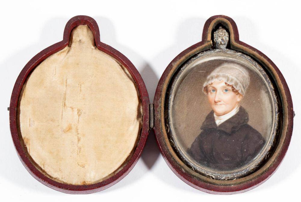 MINIATURE PORTRAIT OF A WOMAN - Anna Claypoole Peale