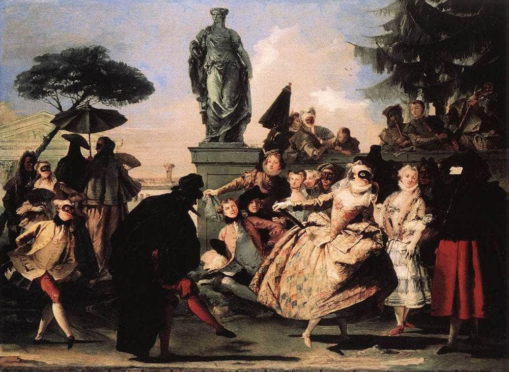 Minuet by Giovanni Domenico Tiepolo — hand-painted cultural oil painting reproduction on canvas