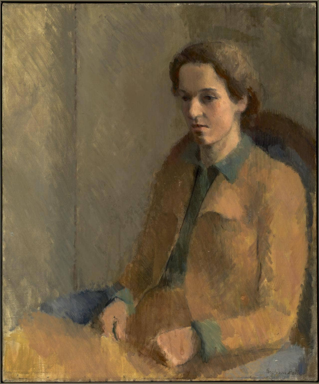 Miss Anne Popham by Graham Bell — hand-painted portrait oil painting reproduction on canvas