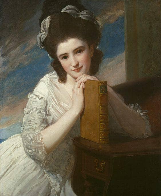 Miss Benedetta Ramus by George Romney — hand-painted portrait oil painting reproduction on canvas