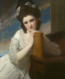 Miss Benedetta Ramus by George Romney — hand-painted portrait oil painting reproduction on canvas