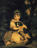Miss Bowles by Joshua Reynolds — children oil painting wall art, Rococo