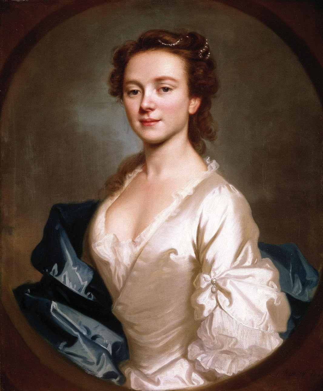 Miss Craigie by Allan Ramsay — hand-painted portrait oil painting reproduction on canvas