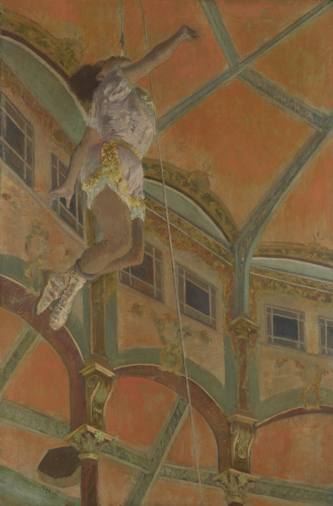 Miss La La at the Cirque Fernando by Edgar Degas — hand-painted abstract oil painting reproduction on canvas