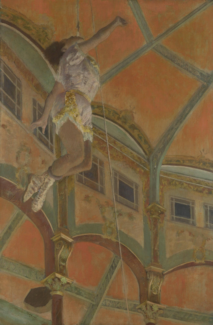 Miss La La at the Cirque Fernando by Edgar Degas — hand-painted abstract oil painting reproduction on canvas