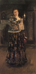 Mistress of the House by Konstantin Korovin, male oil painting wall art, Impressionism